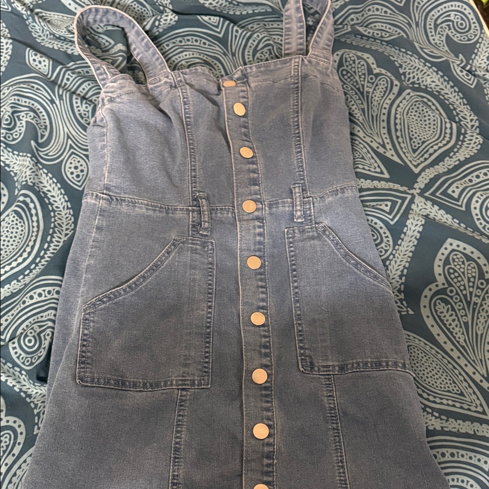 Denim Button-Down Dress